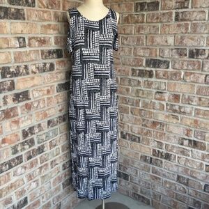 Design History Cold Shoulder Maxi Fitted Dress M